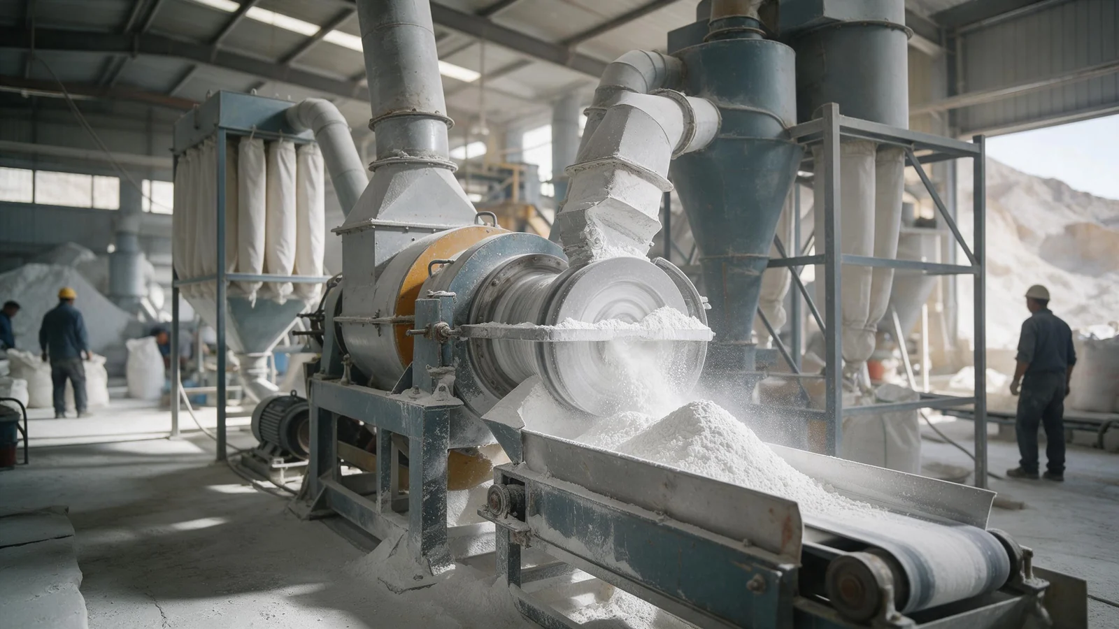 Illustrative image of talc processing equipment